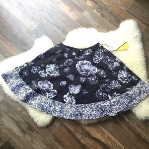 Black and white flower skirt